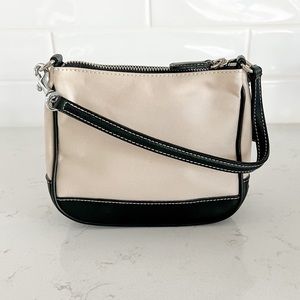 Coach Tan and Black Mini Tote Purse